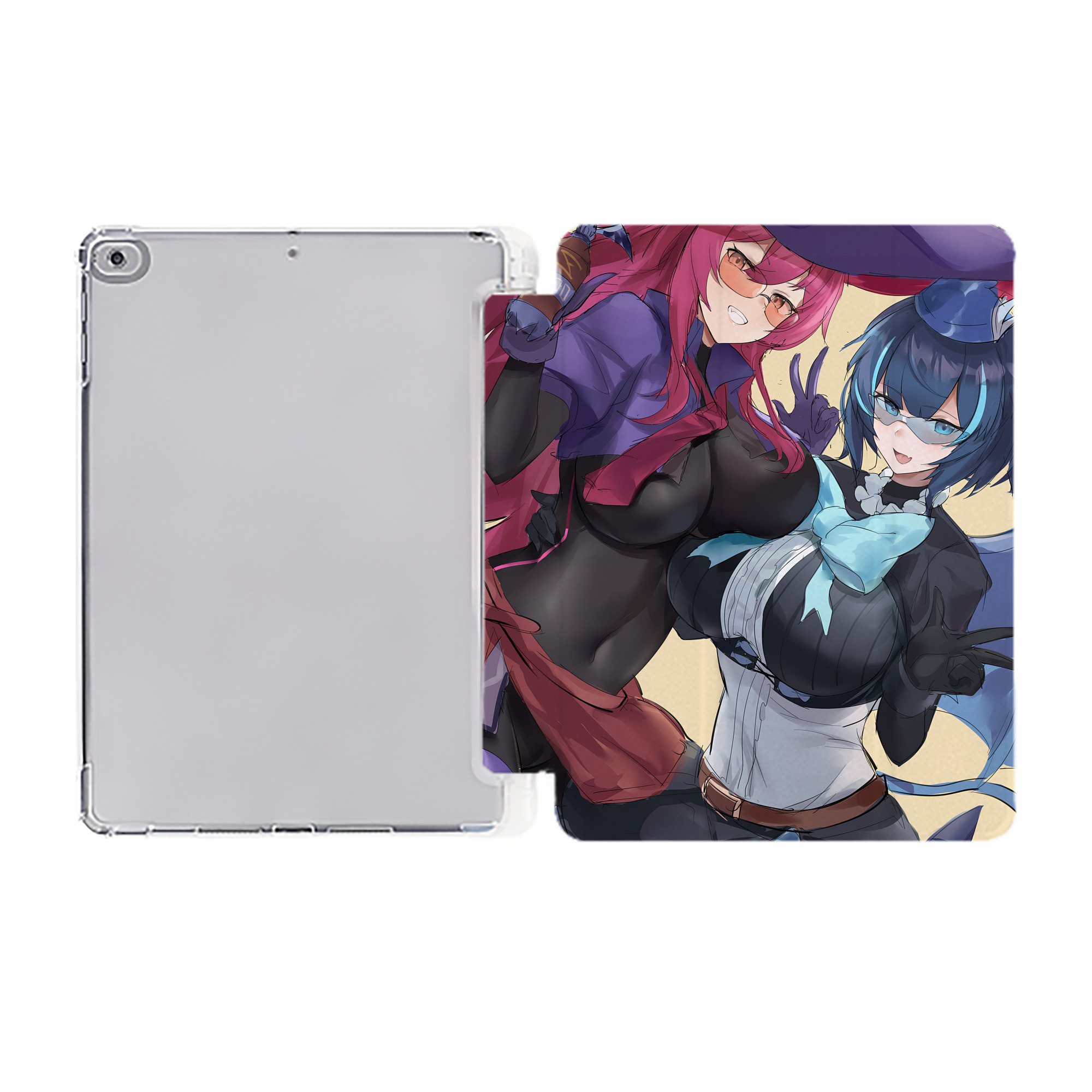 （画像用） 遊☆戯☆王 Yu-Gi-Oh! IPad ケース ペン収納付き 三つ折りスタンド PUレザー×シリコン 対応機種9.5/10.5/10.9インチ